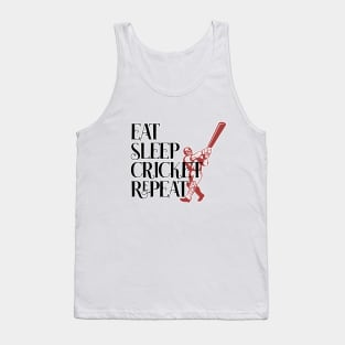 Eat Sleep Cricket Repeat Tank Top